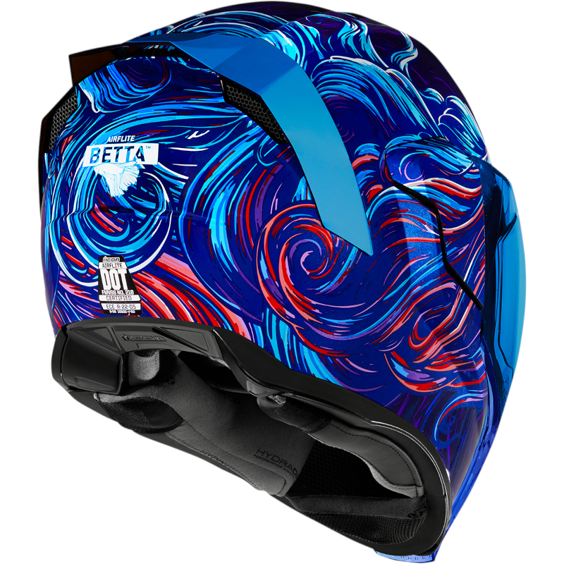 casco moto mujer icon airflite betta azul