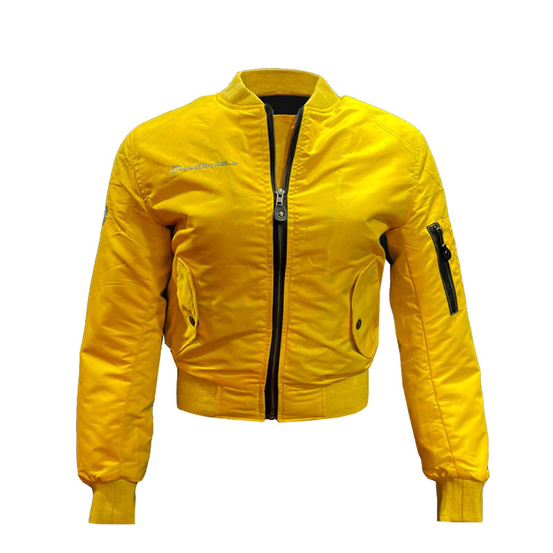 chaqueta moto mujer quartermile bomber lady amarillo